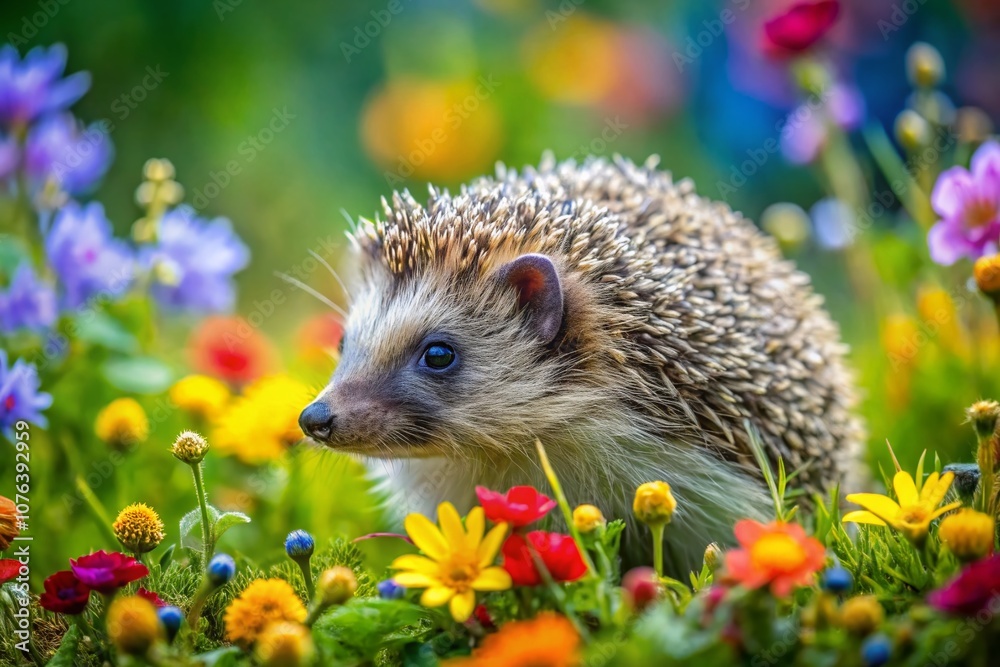 Candid Photography of a Playful Hedgehog in a Natural Setting, Capturing Its Curious Nature and Quirky Personality Amidst Greenery and Wildflowers for Nature Lovers and Wildlife Enthusiasts Candid Photography of a Playful Hedgehog in a Natural Setting, Capturing Its Curious Nature and Quirky Personality Amidst Greenery and Wildflowers for Nature Lovers and Wildlife Enthusiasts