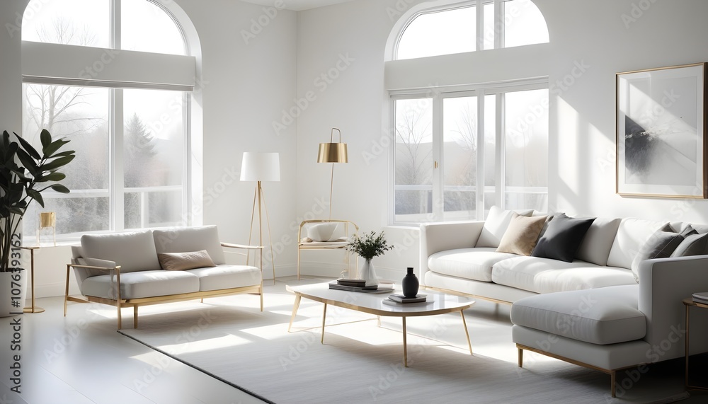 Photo interior modern design room 3d illustration