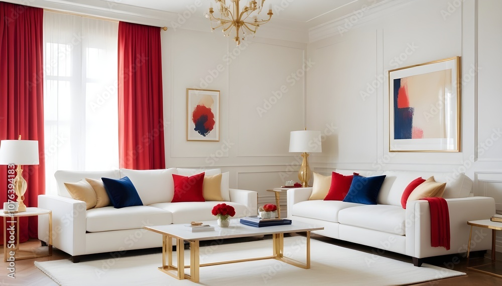 Fototapeta premium Photo interior modern design room 3d illustration