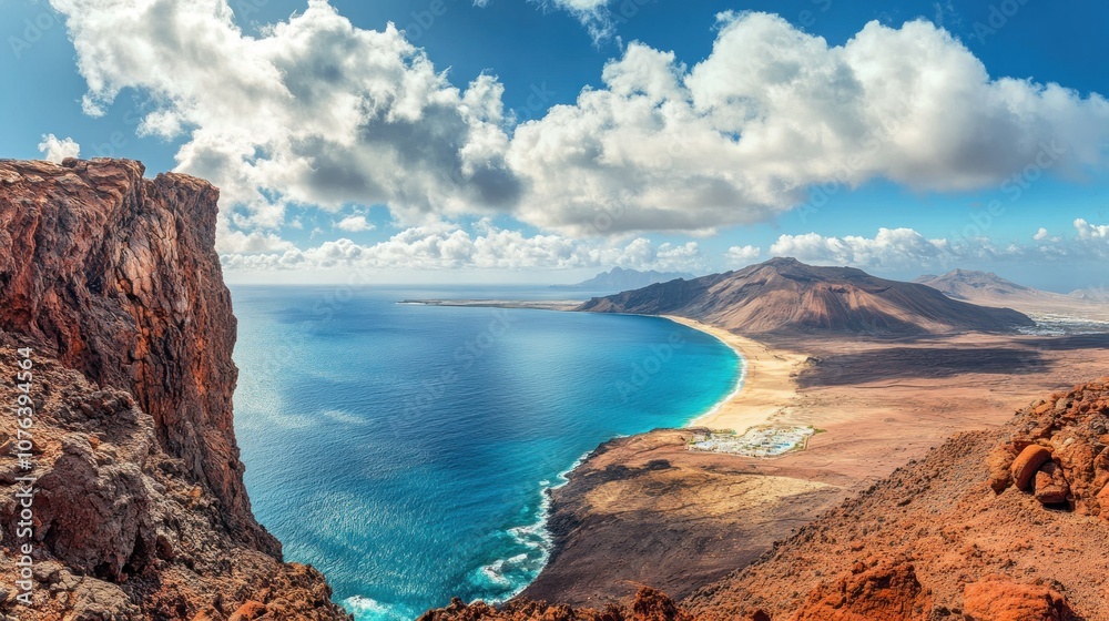 A Breathtaking View from the Cliffs of Fuerteventura A Breathtaking View from the Cliffs of Fuerteventura
