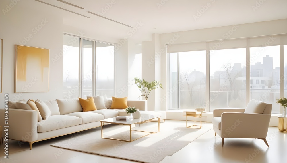 Fototapeta premium Photo interior modern design room 3d illustration