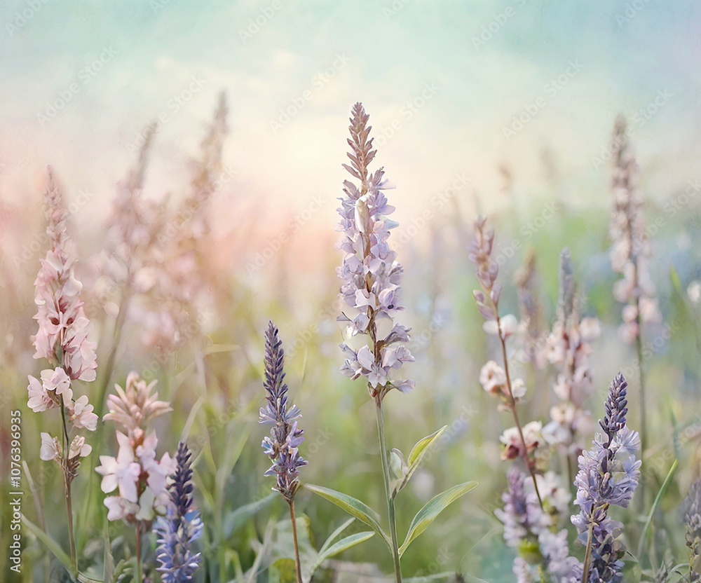 Fototapeta premium Watercolor floral background