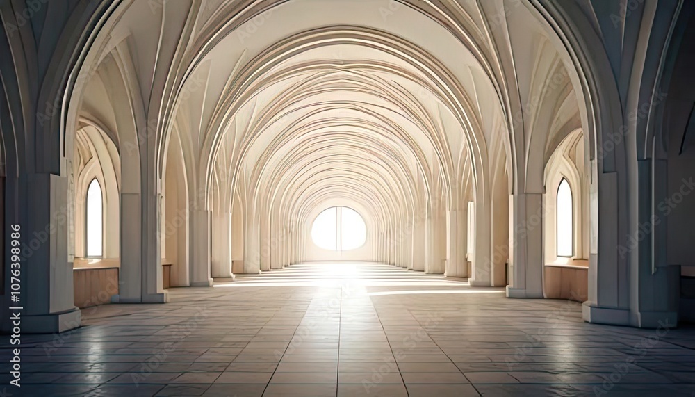 3D render of an abstract architecture background with an arched interior 3D render of an abstract architecture background with an arched interior