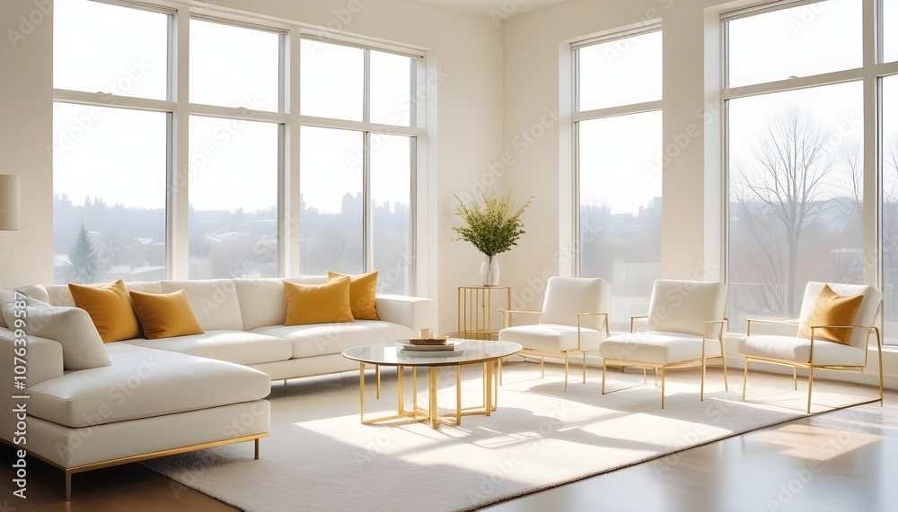 Fototapeta premium Photo interior modern design room 3d illustration