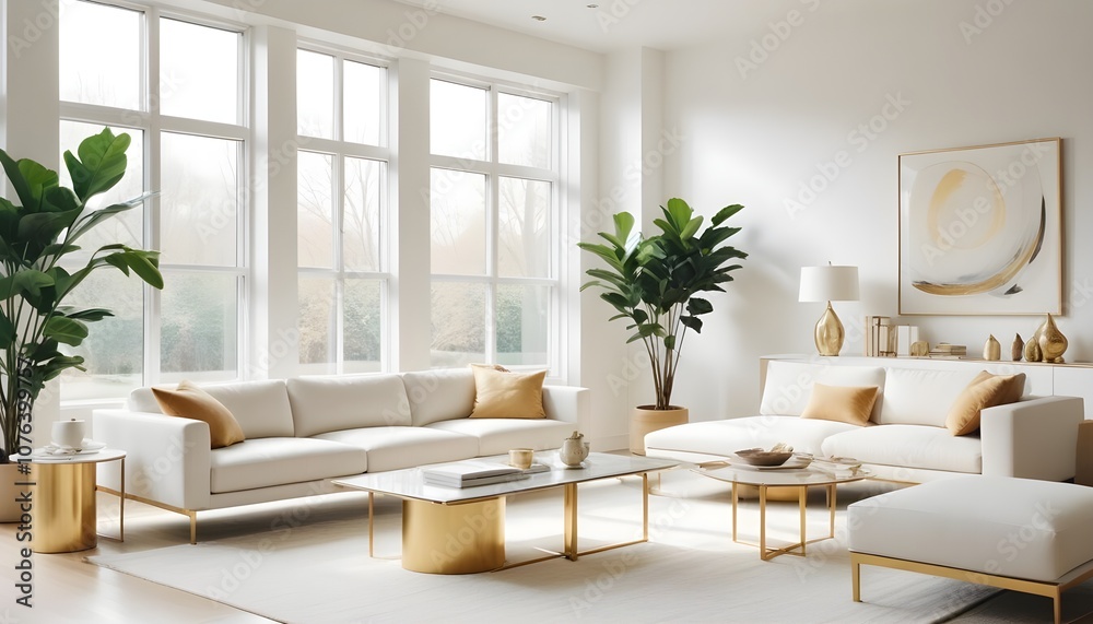 Fototapeta premium Photo interior modern design room 3d illustration