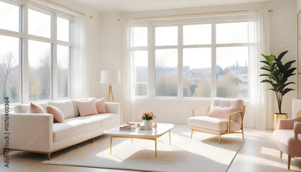 Photo interior modern design room 3d illustration