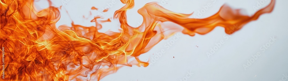 Abstract Flames Against a White Background Abstract Flames Against a White Background