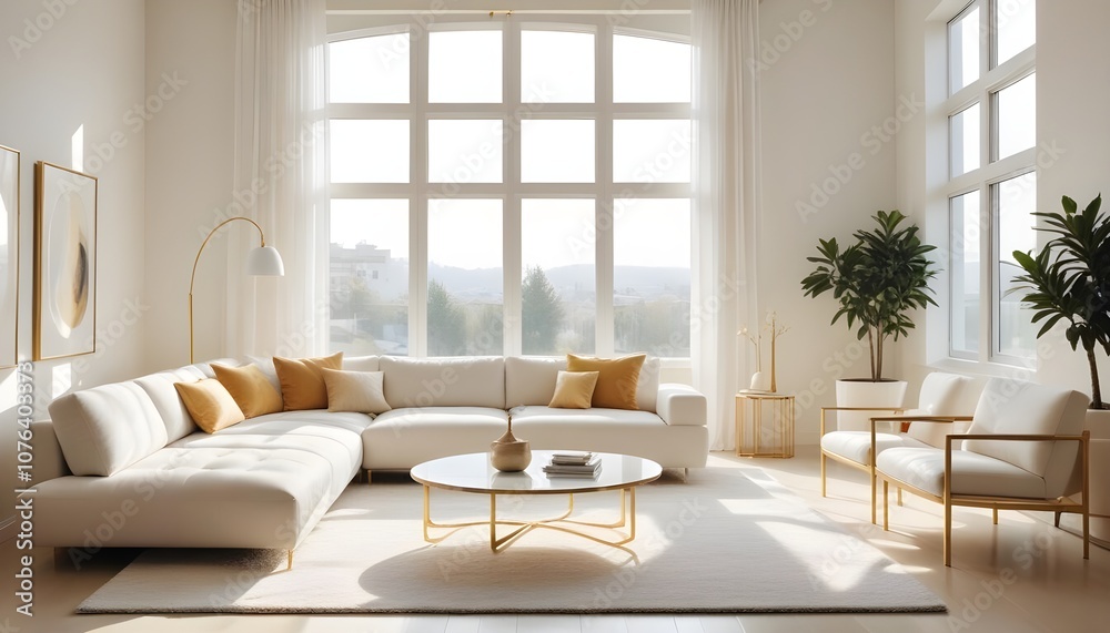 Photo interior modern design room 3d illustration