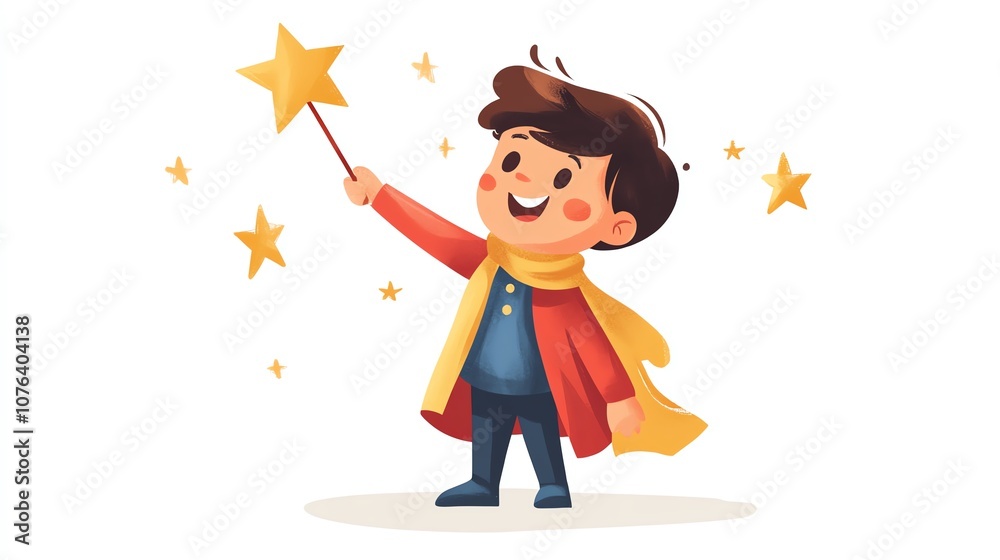 a 2D cartoon illustration of a child playing with a toy train set, happy and focused, white background--ar 16:9 a 2D cartoon illustration of a child playing with a toy train set, happy and focused, white background--ar 16:9