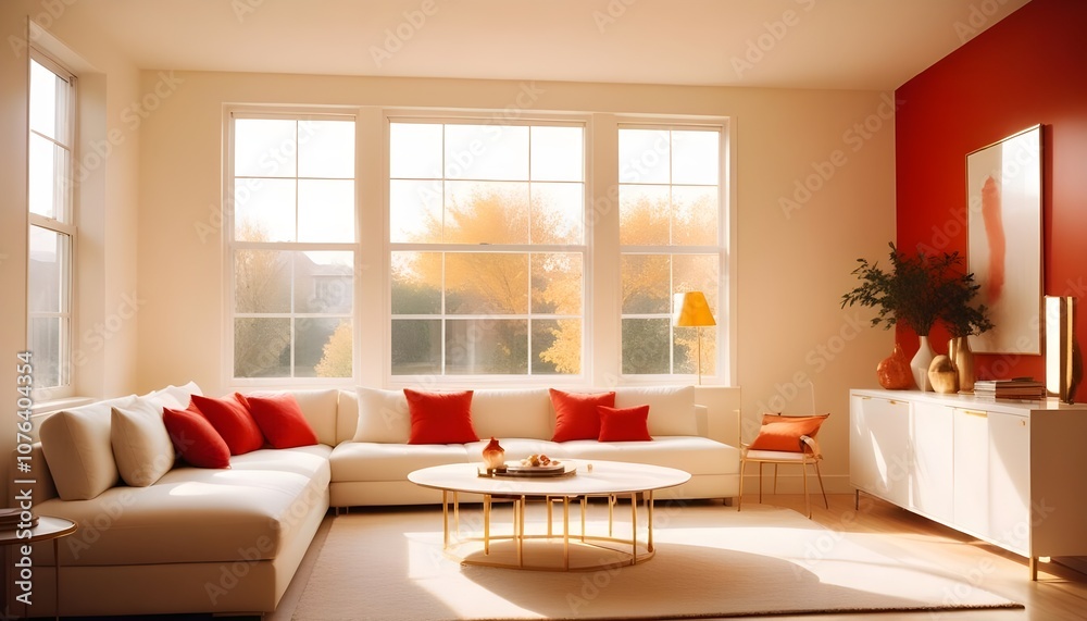 Fototapeta premium Photo interior modern design room 3d illustration