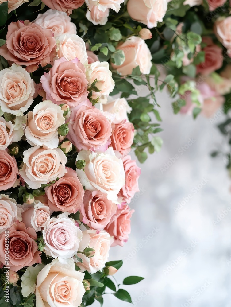 beautiful pink roses in a floral arrangement beautiful pink roses in a floral arrangement