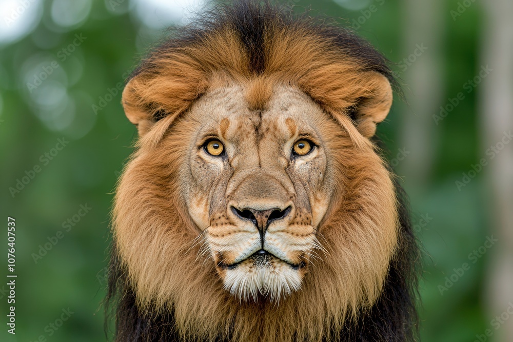 Majestic lion with piercing eyes Majestic lion with piercing eyes