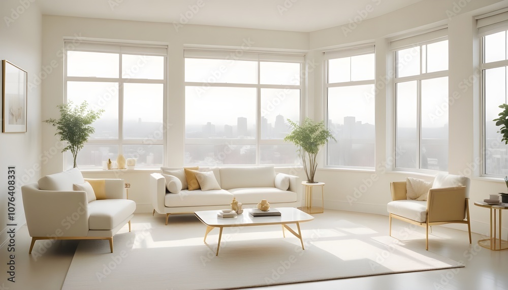 Fototapeta premium Photo interior modern design room 3d illustration