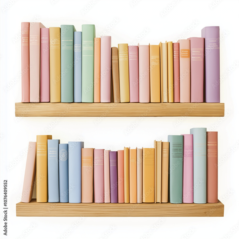 custom made wallpaper toronto digitalA Colorful Library Books Arranged Neatly on Wooden Shelves