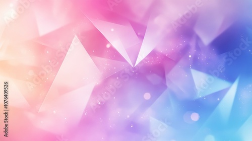 Abstract Blurred Background with Geometric Shapes and Glimmering Lights