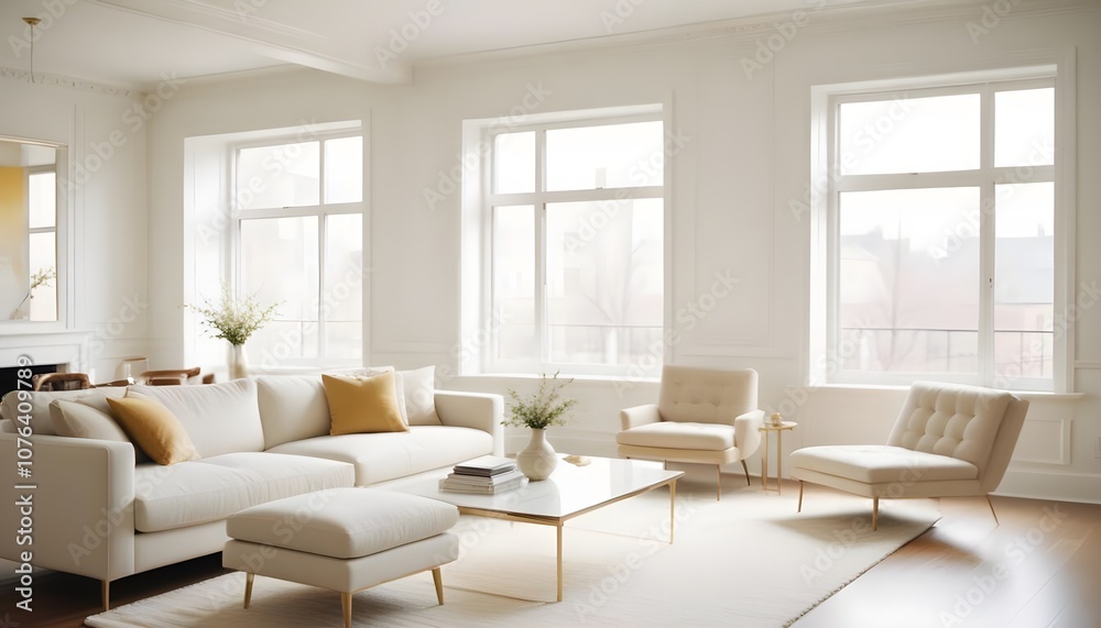 Fototapeta premium Photo interior modern design room 3d illustration