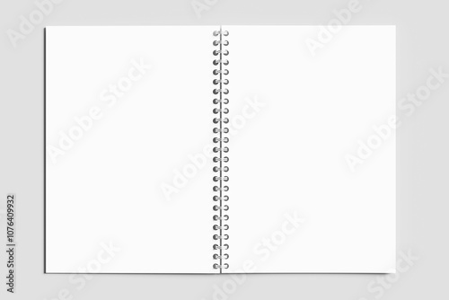 3D Illustration. Binded book mockup isolated