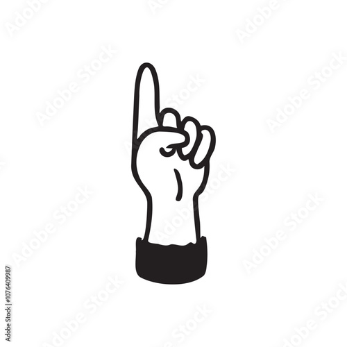 One Finger Hand Drawn