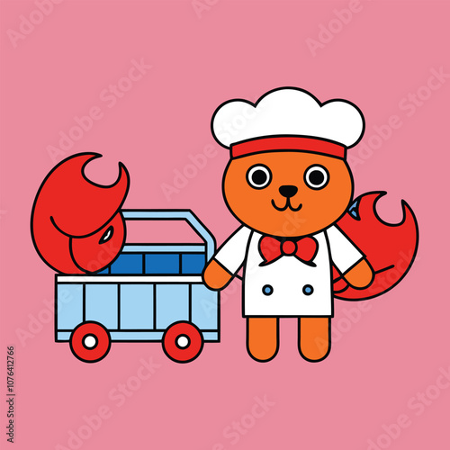 A cheerful chef wearing a crisp white apron, complete with a traditional chef hat, smiles warmly as they prepare a delicious dish, embodying passion and expertise in the kitchen.