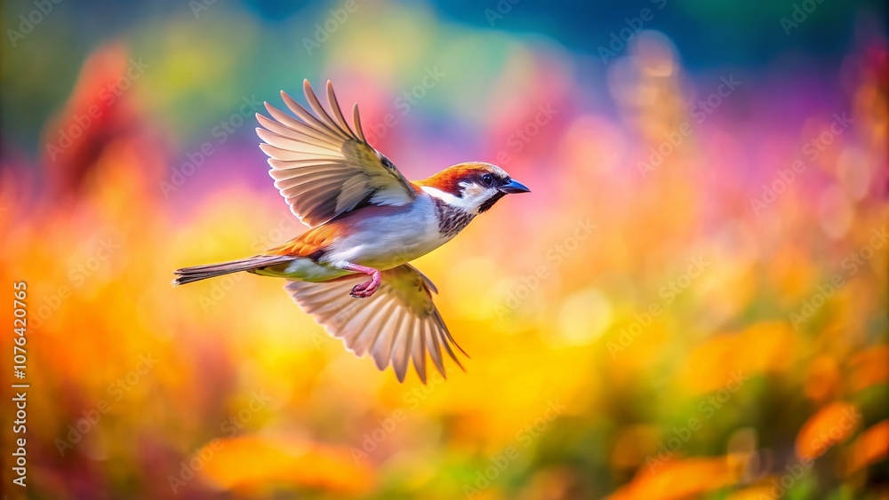 Captivating Tilt-Shift Photography of a Flying Sparrow Gliding Through a Dreamy Landscape with Soft Focus and Miniature Effects, Perfect for Nature Lovers and Bird Enthusiasts Captivating Tilt-Shift Photography of a Flying Sparrow Gliding Through a Dreamy Landscape with Soft Focus and Miniature Effects, Perfect for Nature Lovers and Bird Enthusiasts