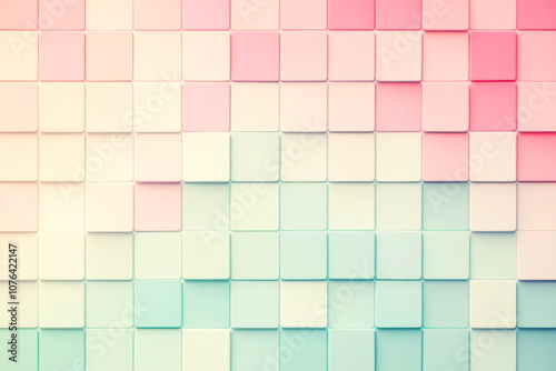 Soft Pastel Grid Background, Minimalist Style