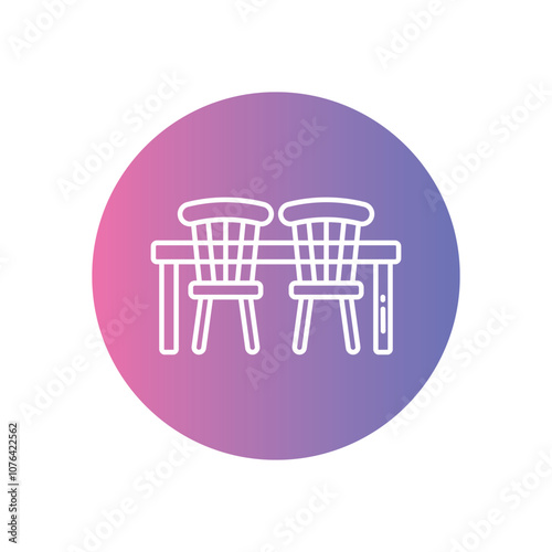 Dining Chair vector icon stock illustration