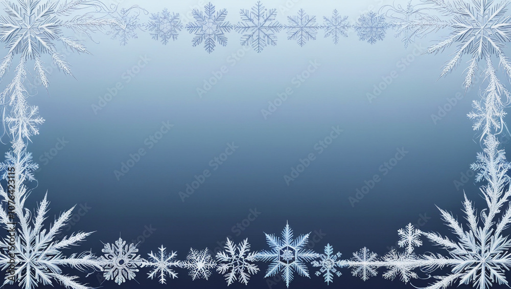 Winter Wonderland Snowflake Border Winter Wonderland Snowflake Border