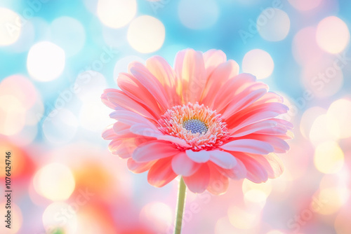 Soft Pastel Flowers with Light Bokeh