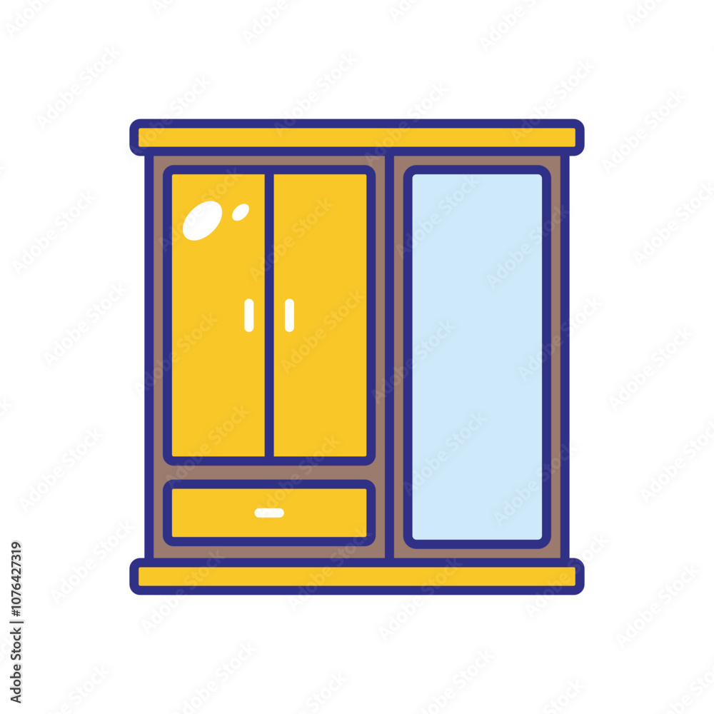 Wardrobe vector icon stock illustration Wardrobe vector icon stock illustration