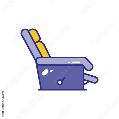 Recliner vector icon stock illustration