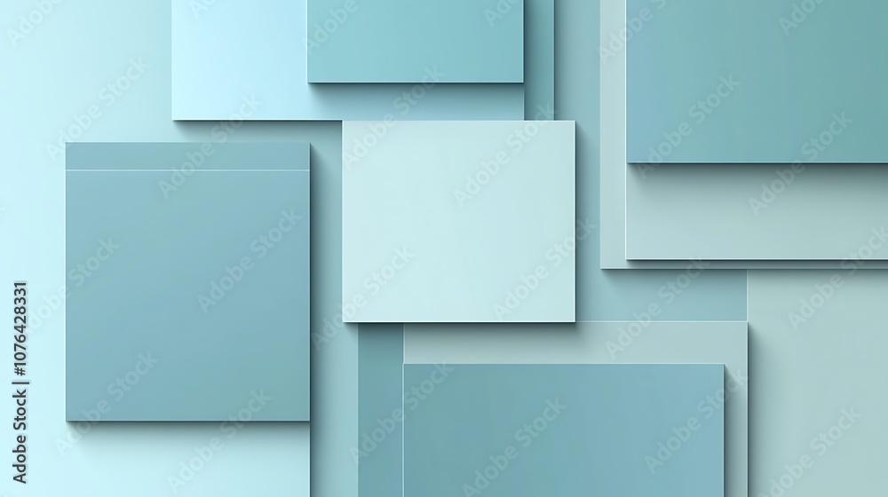 Abstract background with overlapping blue squares. Abstract background with overlapping blue squares.