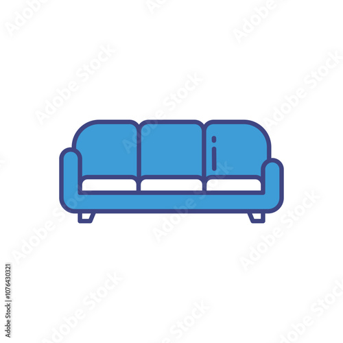 Sofa vector icon stock illustration