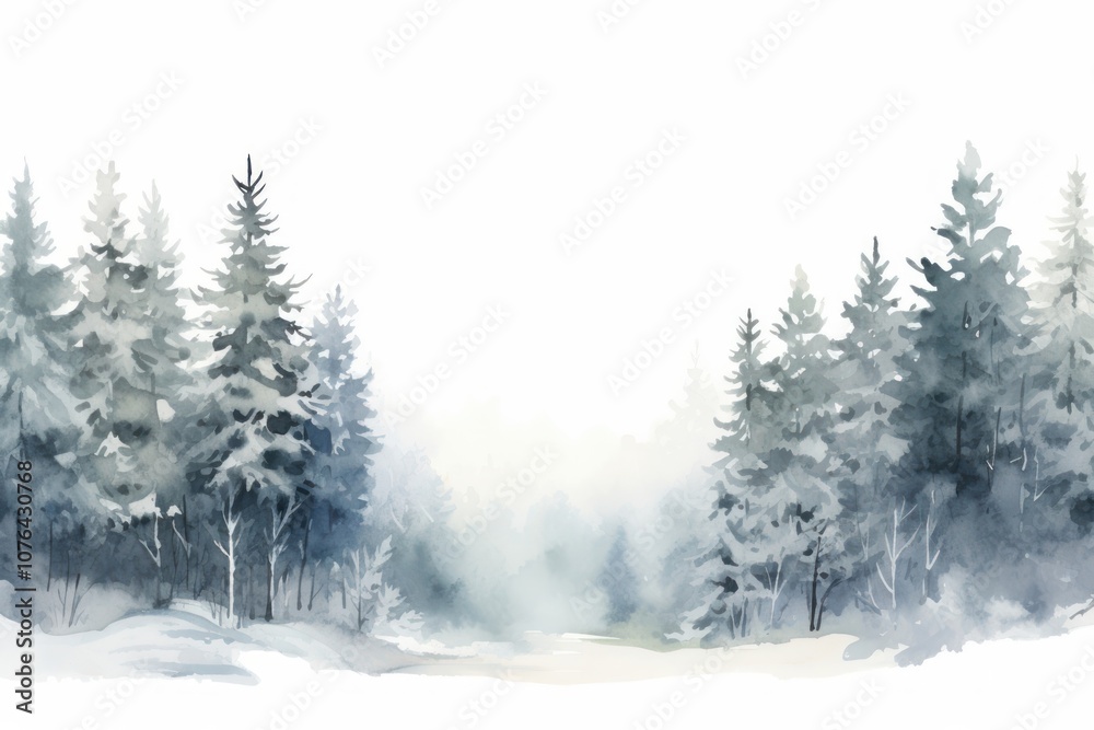 Fototapeta premium Snow landscape outdoors nature.