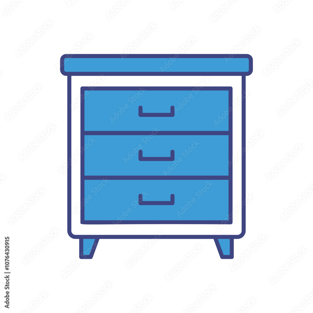 Nightstand vector icon stock illustration Nightstand vector icon stock illustration