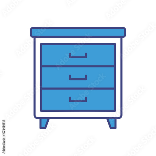 Nightstand vector icon stock illustration