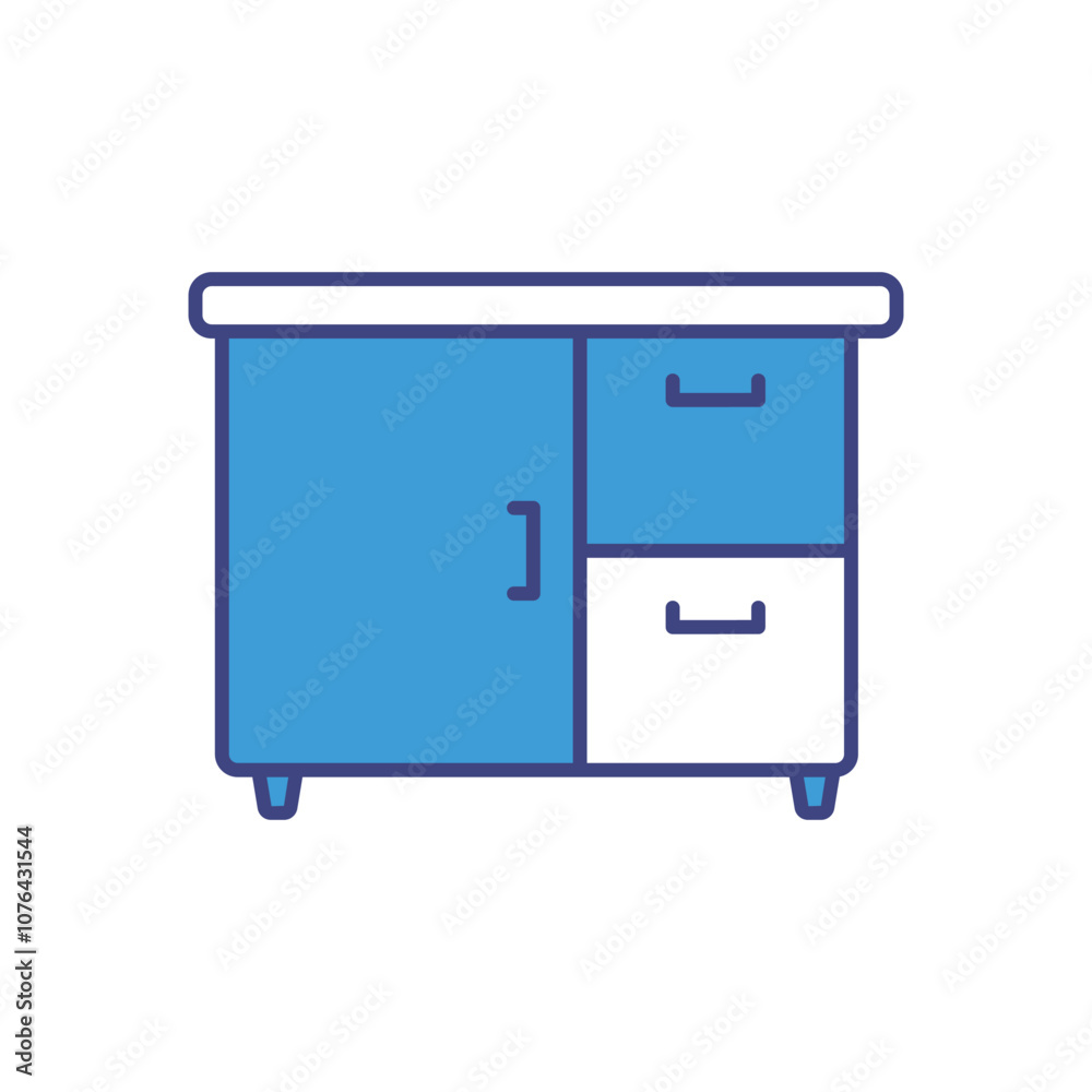 Sideboard vector icon stock illustration Sideboard vector icon stock illustration
