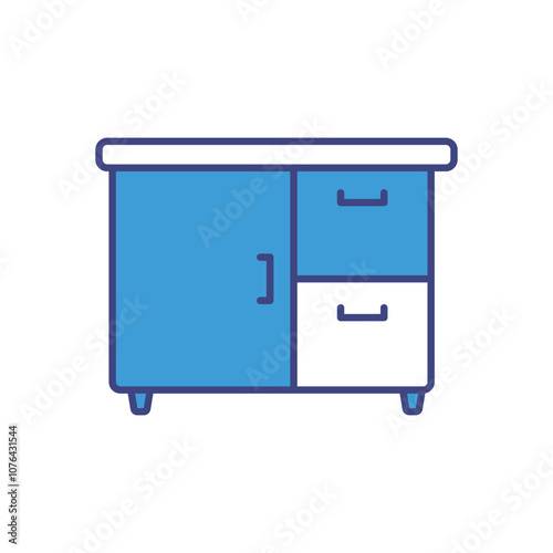 Sideboard vector icon stock illustration