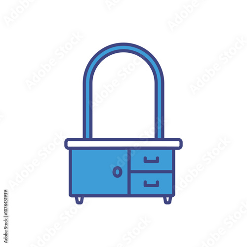 Vanity Table vector icon stock illustration