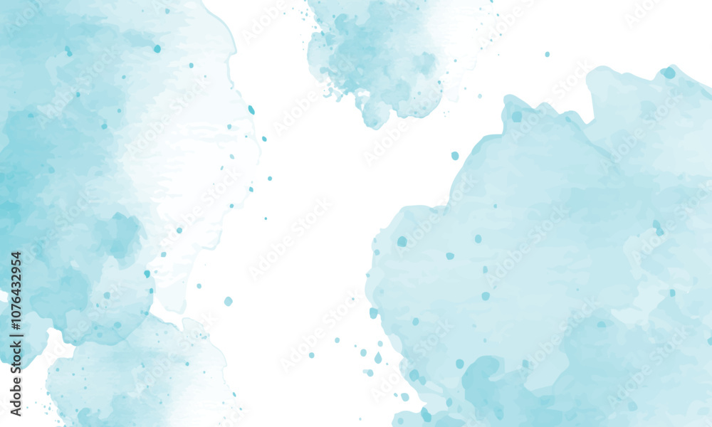 watercolor isolated abstract background turquoise