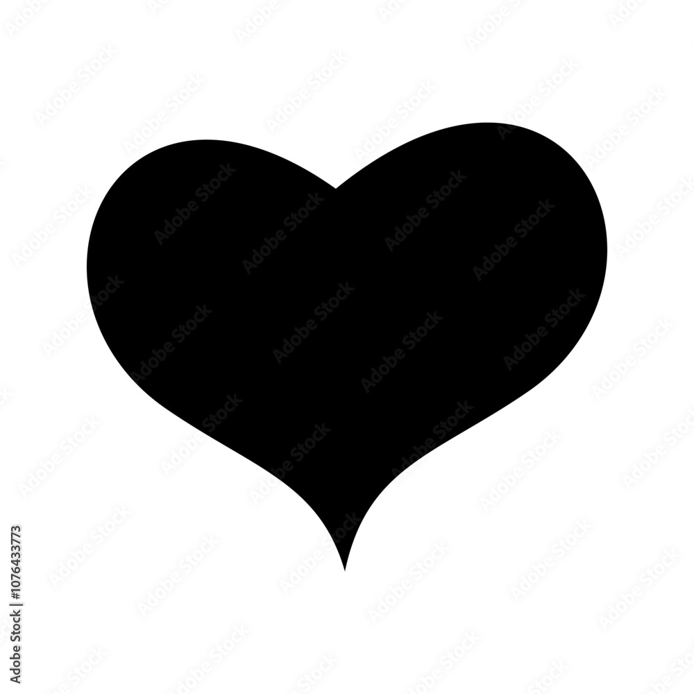 Valentine heart icon. Heart shape Isolated on white background. Valentine heart icon. Heart shape Isolated on white background.