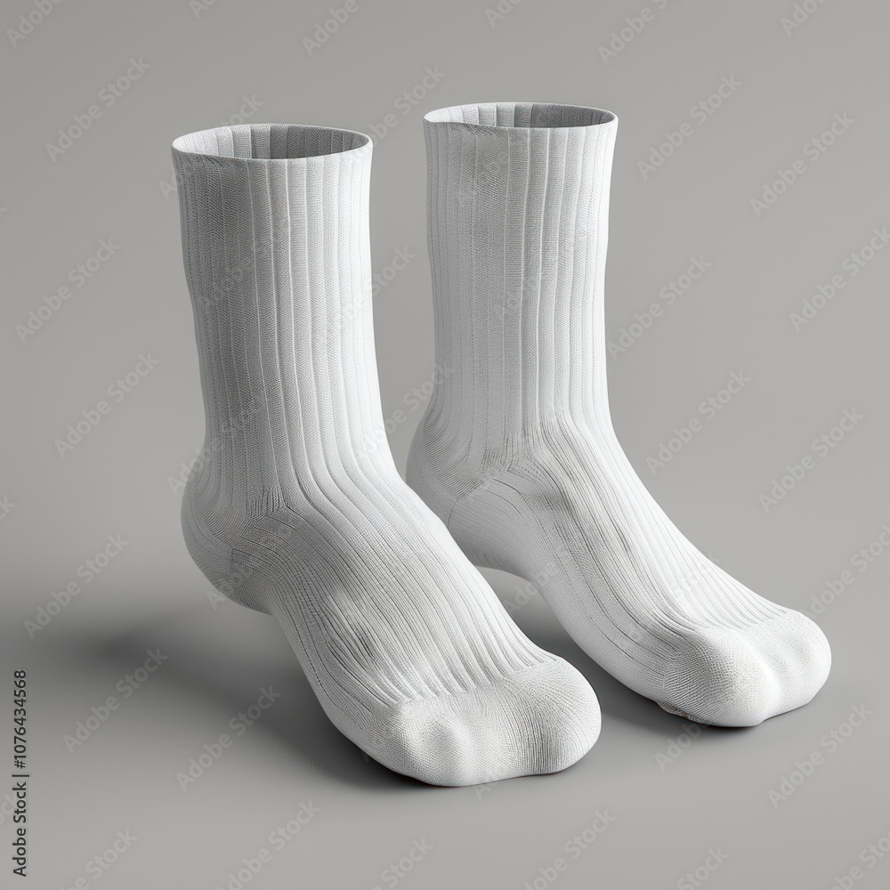 White socks mockup apparel clothing hosiery. White socks mockup apparel clothing hosiery.