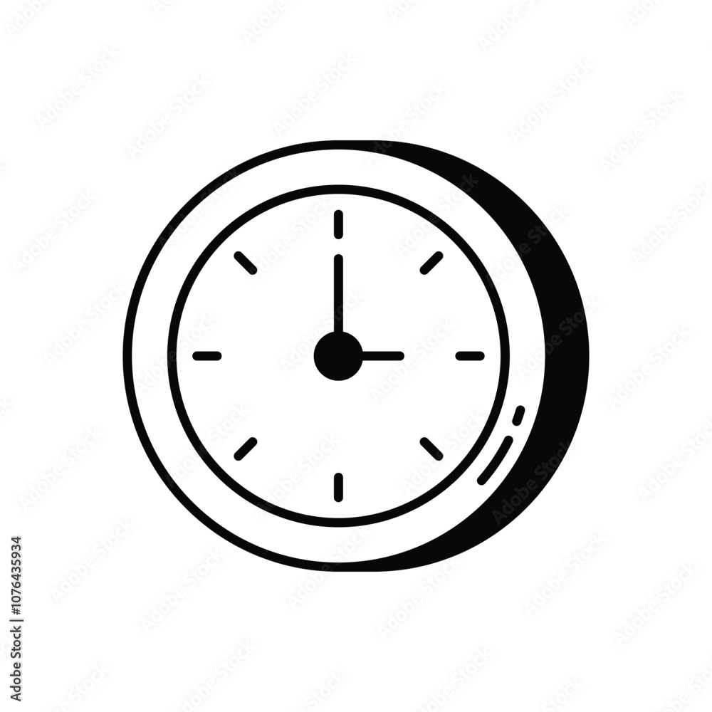 Clock vector icon stock illustration Clock vector icon stock illustration