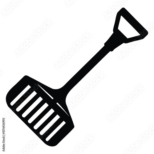 minimal ice scraper silhouette design for winter tools