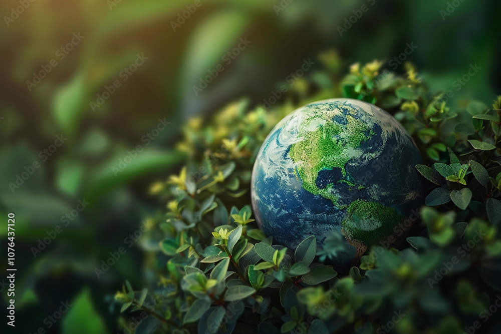 Greeting card with holiday composition for world environment day Greeting card with holiday composition for world environment day