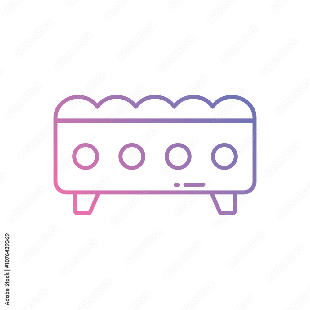 Ottoman vector icon stock illustration Ottoman vector icon stock illustration
