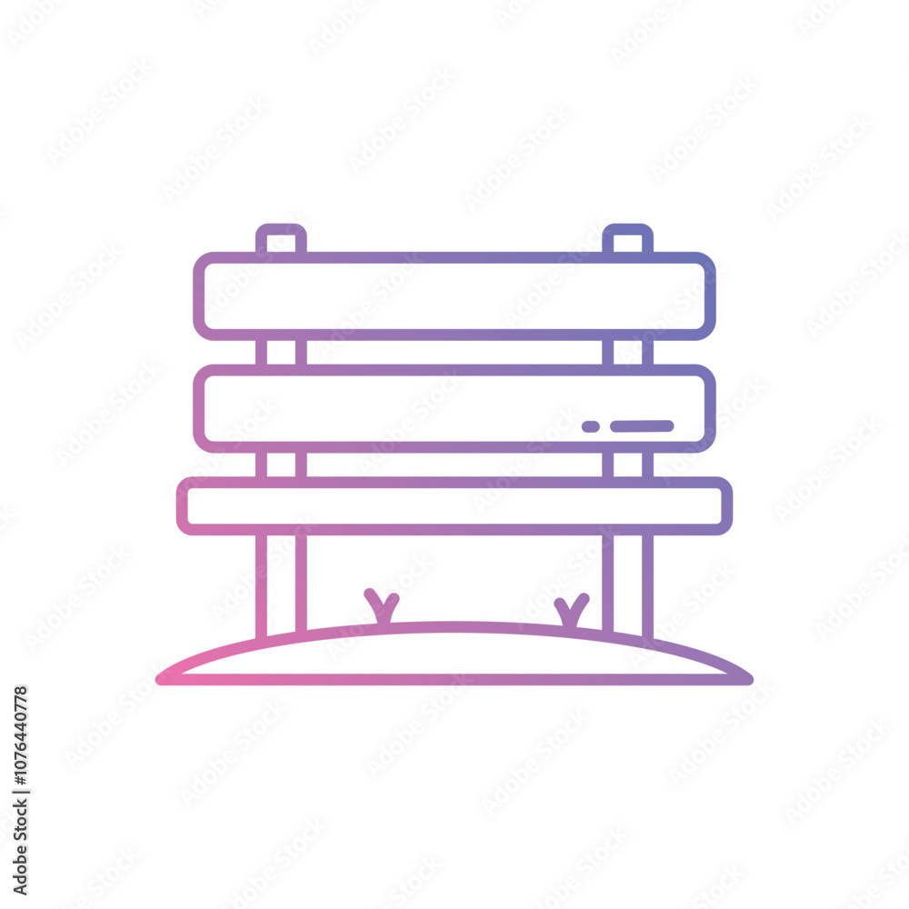 Garden Bench vector icon stock illustration Garden Bench vector icon stock illustration