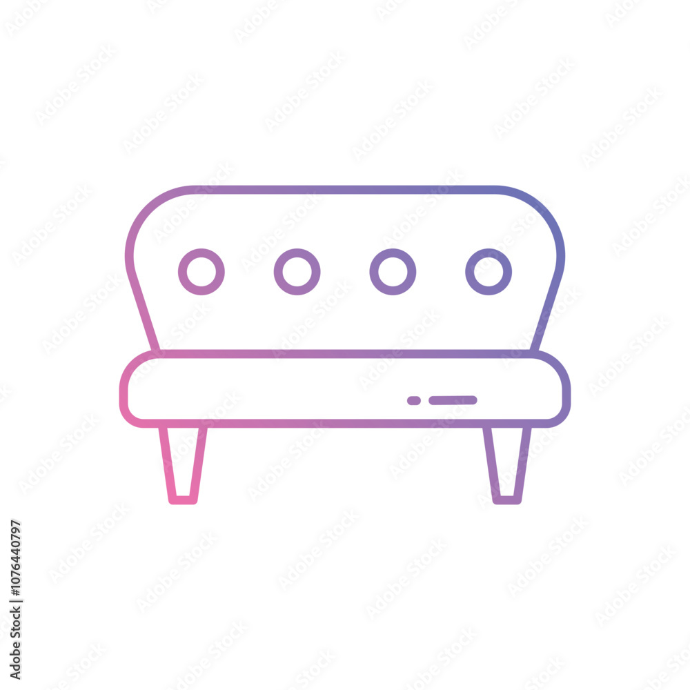 Futon vector icon stock illustration Futon vector icon stock illustration