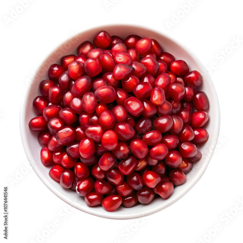 Red pomegranate seed isolated on transparent background