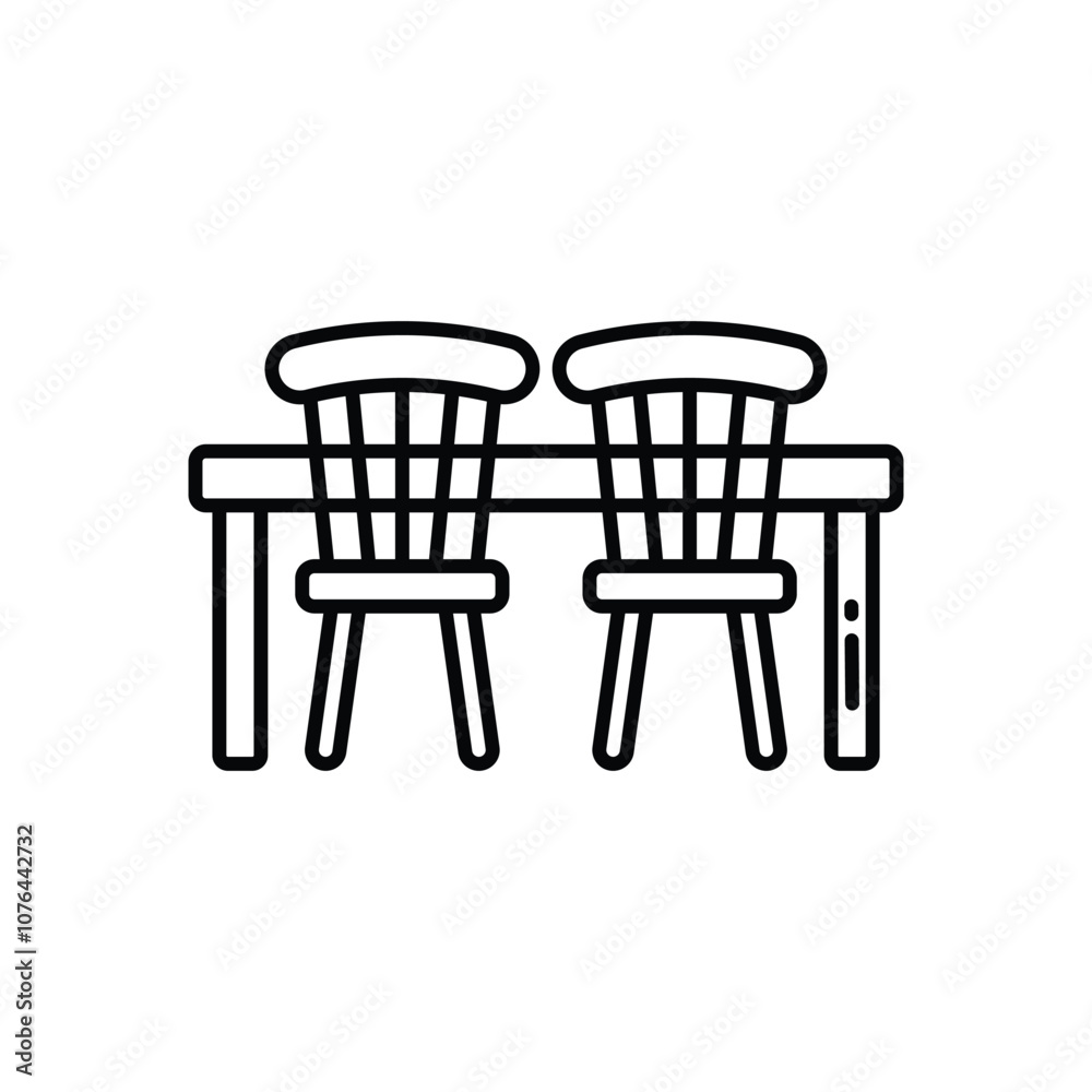 Dining Chair vector icon stock illustration Dining Chair vector icon stock illustration