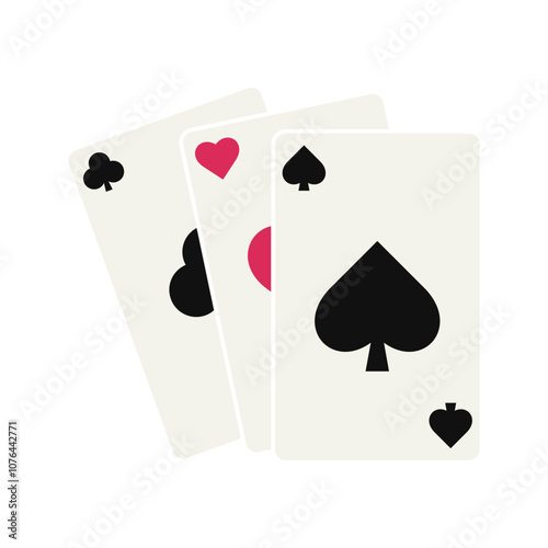 Playing card icon. Four aces icon